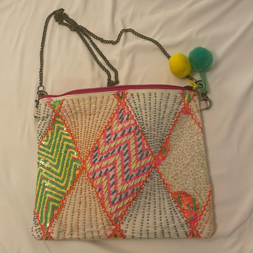 Katydid crossbody beaded bag